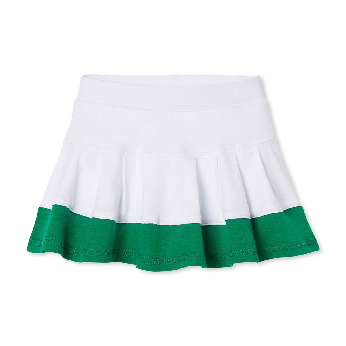 Classic and Preppy Scout Knit Skort Colorblock, Blarney Green-Bottoms-Blarney Green-2T-CPC - Classic Prep Childrenswear