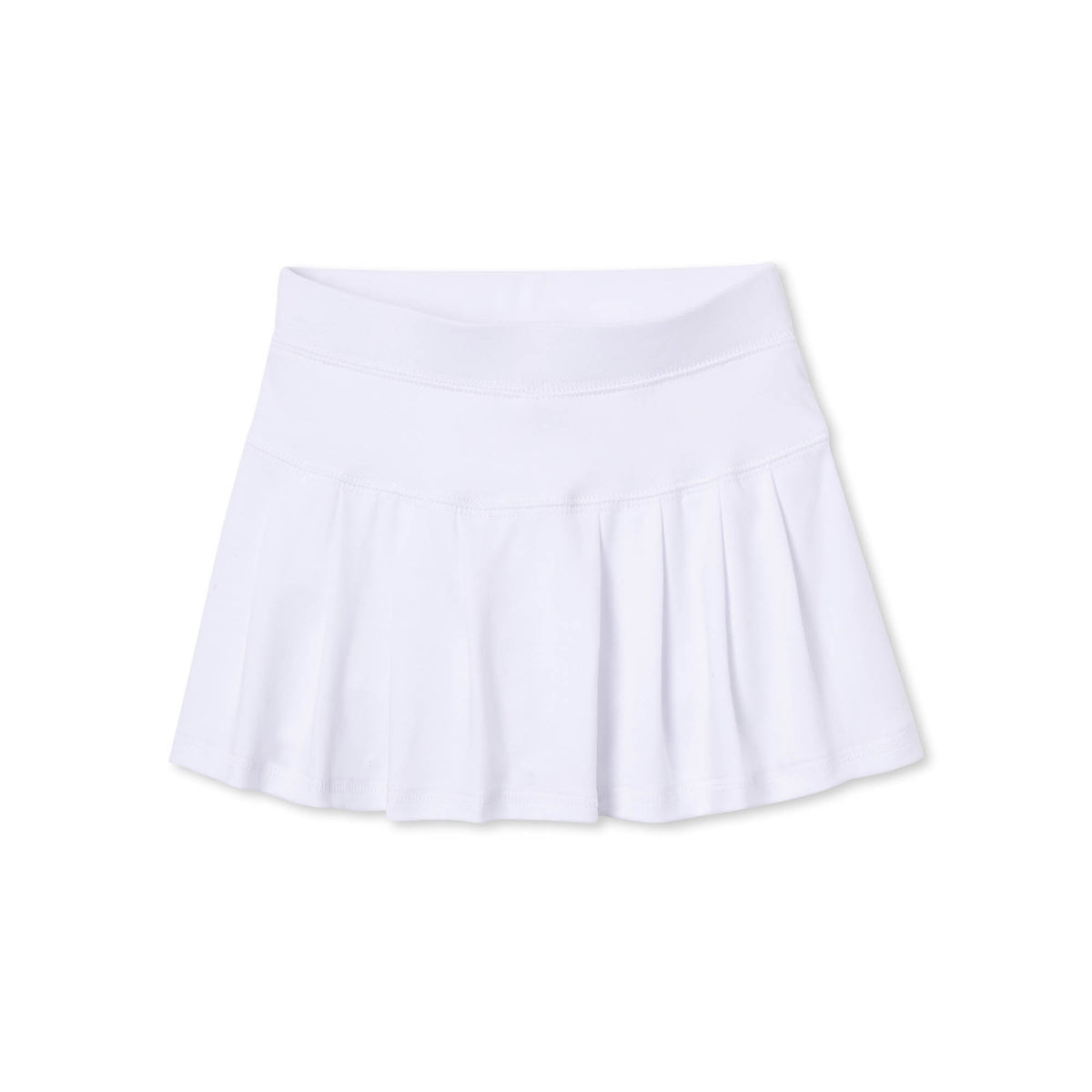 Classic and Preppy Scout Organic Knit Skort, Bright White-Bottoms-Bright White-2T-CPC - Classic Prep Childrenswear