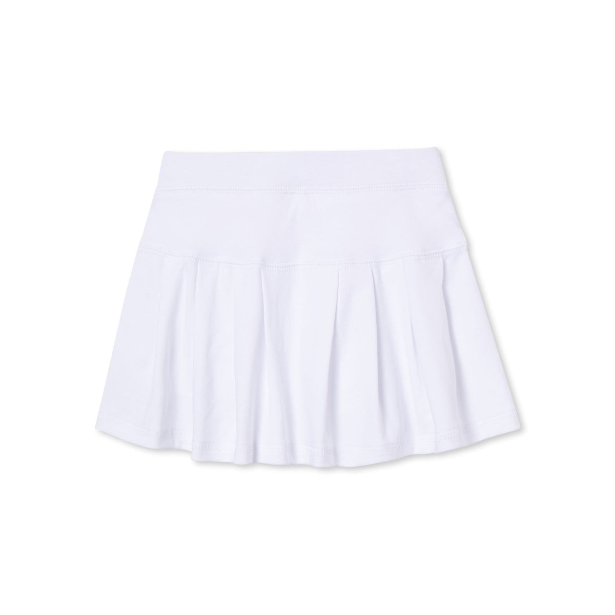Classic and Preppy Scout Pima Knit Skort, Bright White-Bottoms-CPC - Classic Prep Childrenswear