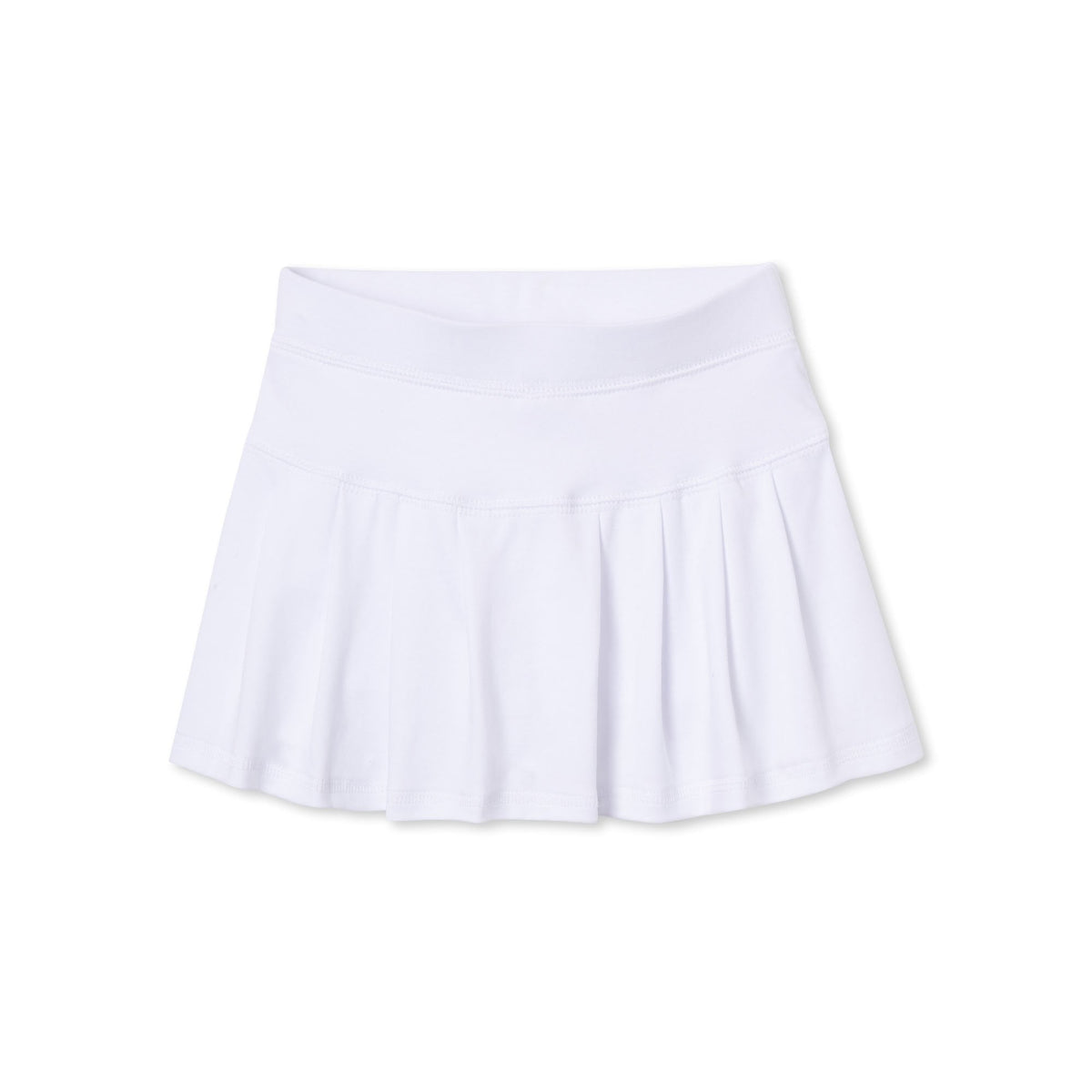 Classic and Preppy Scout Pima Knit Skort, Bright White-Bottoms-Bright White-2T-CPC - Classic Prep Childrenswear