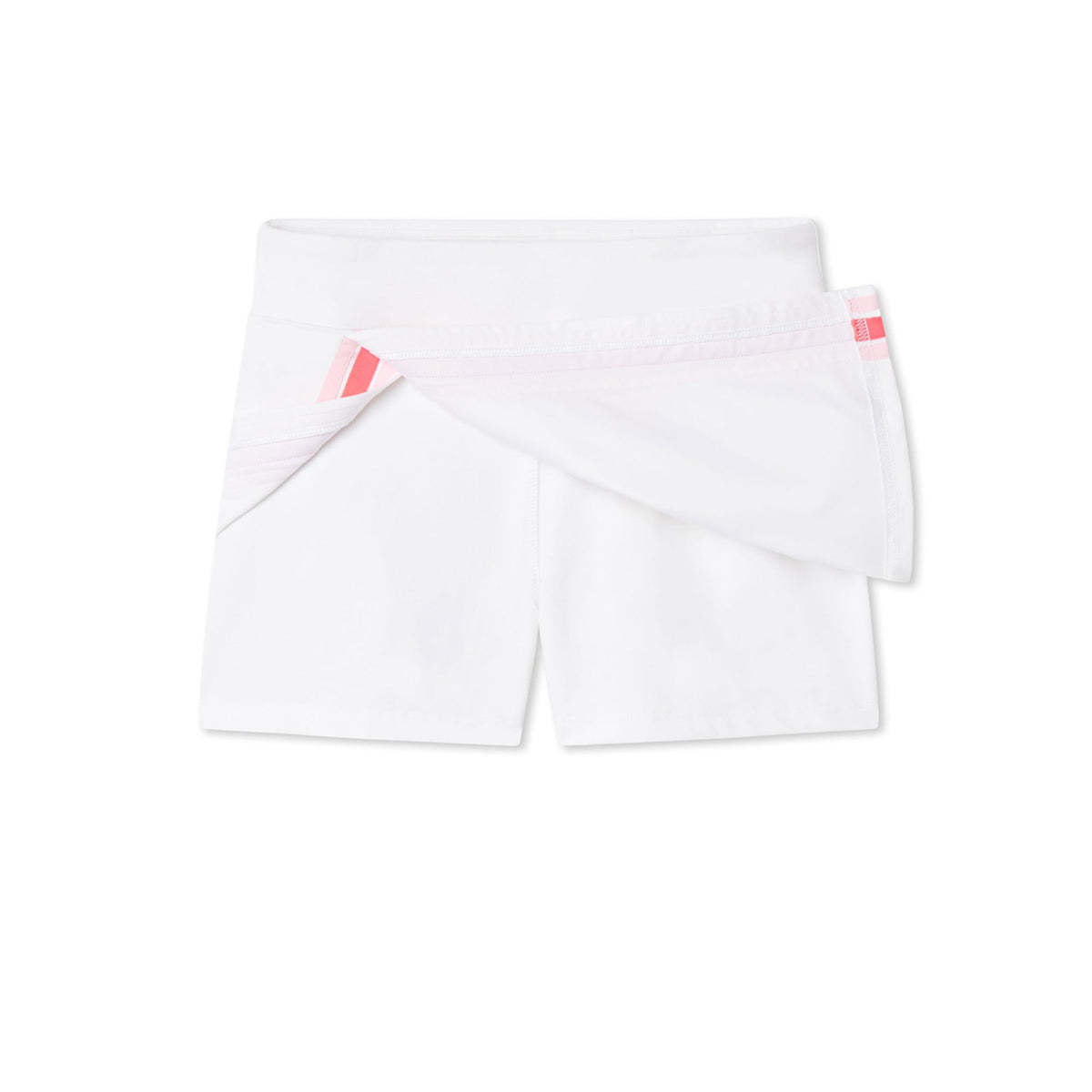 Classic and Preppy Talia Tennis Performance Sherbet Skort, Bright White-Bottoms-CPC - Classic Prep Childrenswear