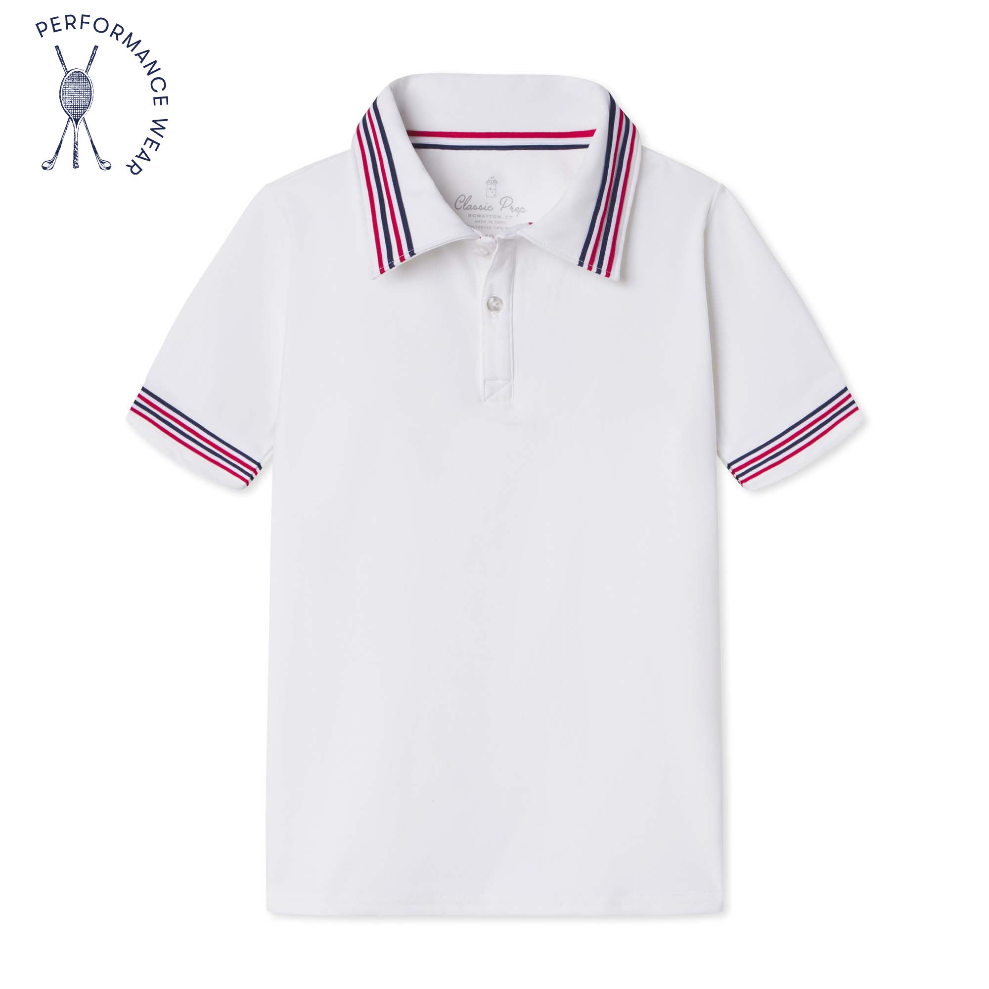 Terence Tennis Performance Americana Polo, Bright White