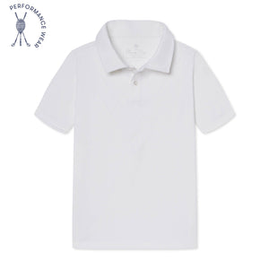 More Image, Classic and Preppy Terence Tennis Performance Chevron Polo, Bright White-Shirts and Tops-Bright White-2T-CPC - Classic Prep Childrenswear