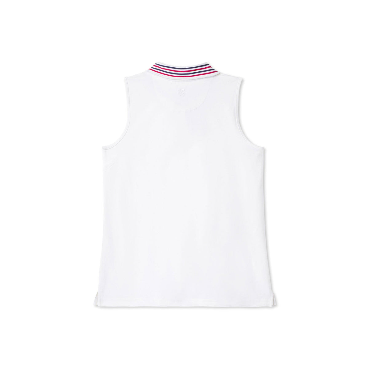 Classic and Preppy Terra Tennis Performance Americana Sleeveless Polo, Bright White-Shirts and Tops-CPC - Classic Prep Childrenswear