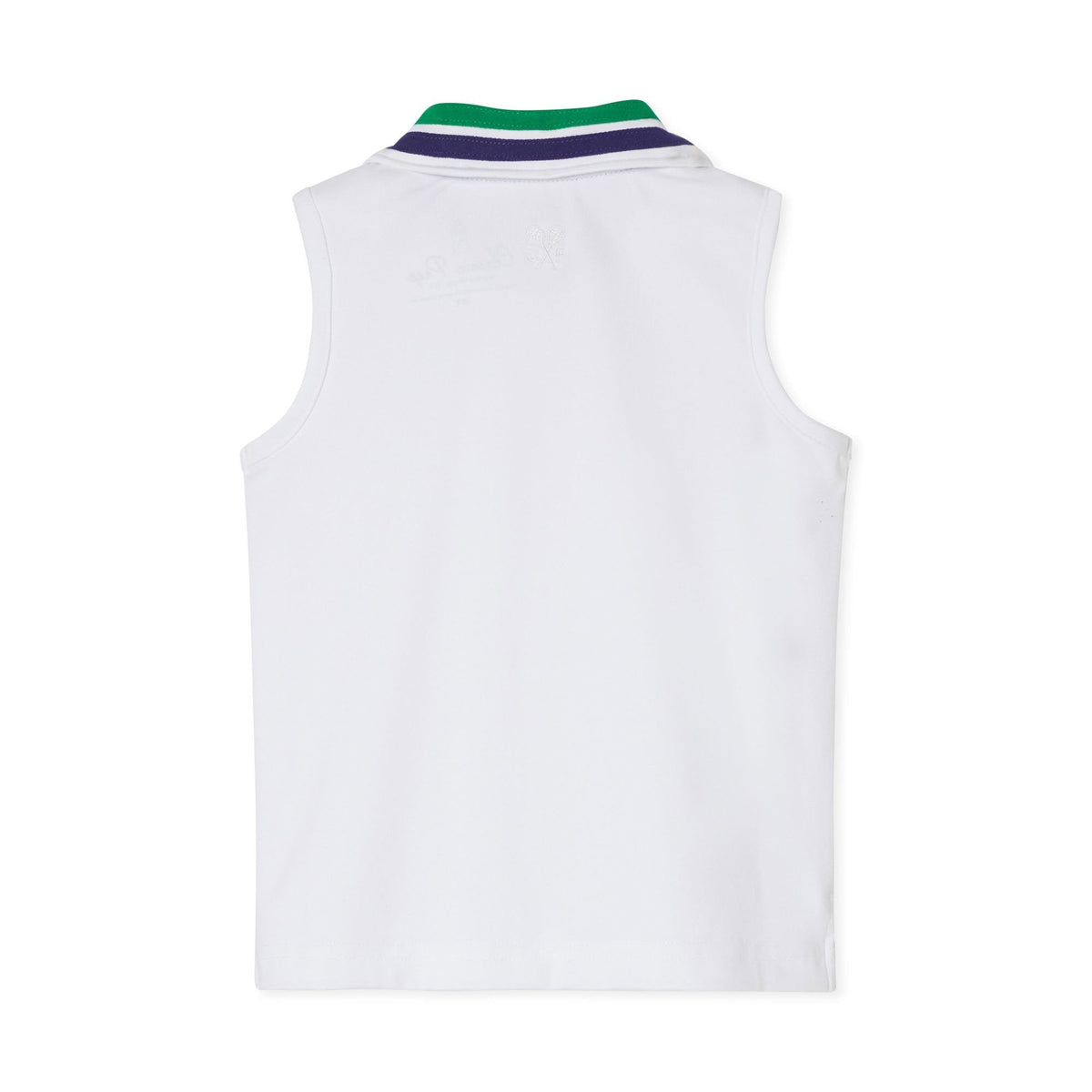 Classic and Preppy Terra Tennis Performance Sleeveless Polo, Bright White-Shirts and Tops-CPC - Classic Prep Childrenswear