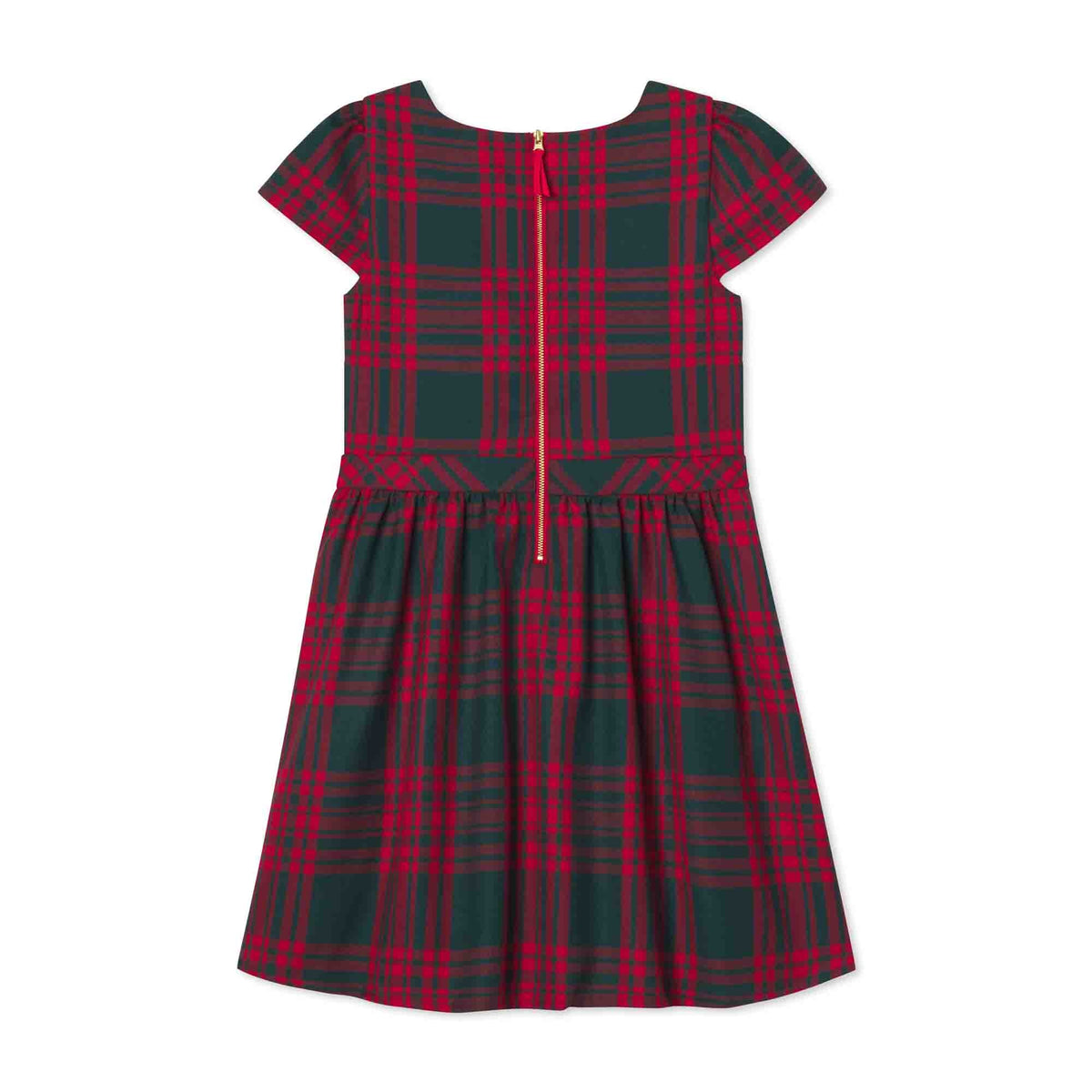Classic and Preppy Tilly Dress, Hunter Tartan-Dresses, Jumpsuits and Rompers-CPC - Classic Prep Childrenswear