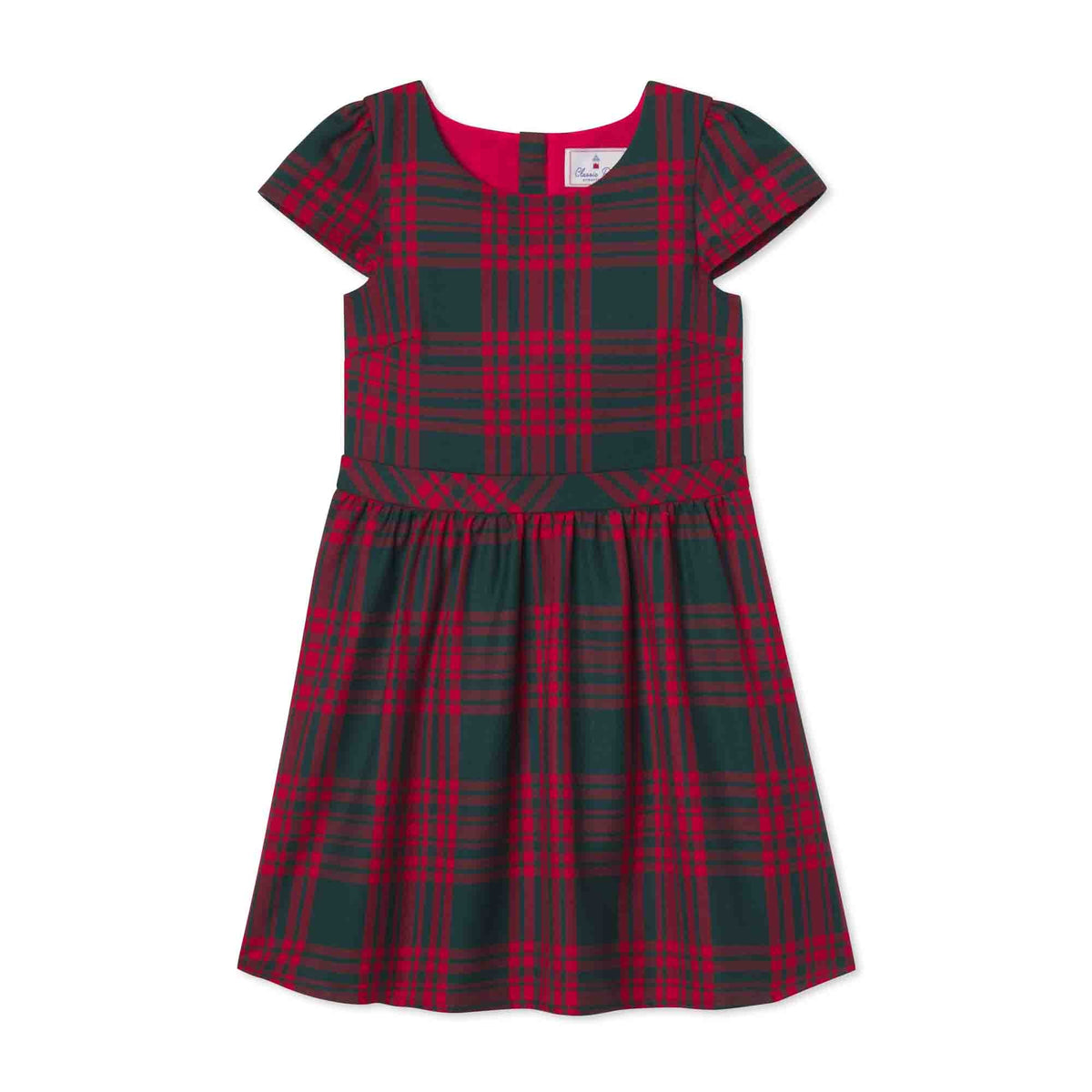 Classic and Preppy Tilly Dress, Hunter Tartan-Dresses, Jumpsuits and Rompers-Hunter Tartan-5Y-CPC - Classic Prep Childrenswear