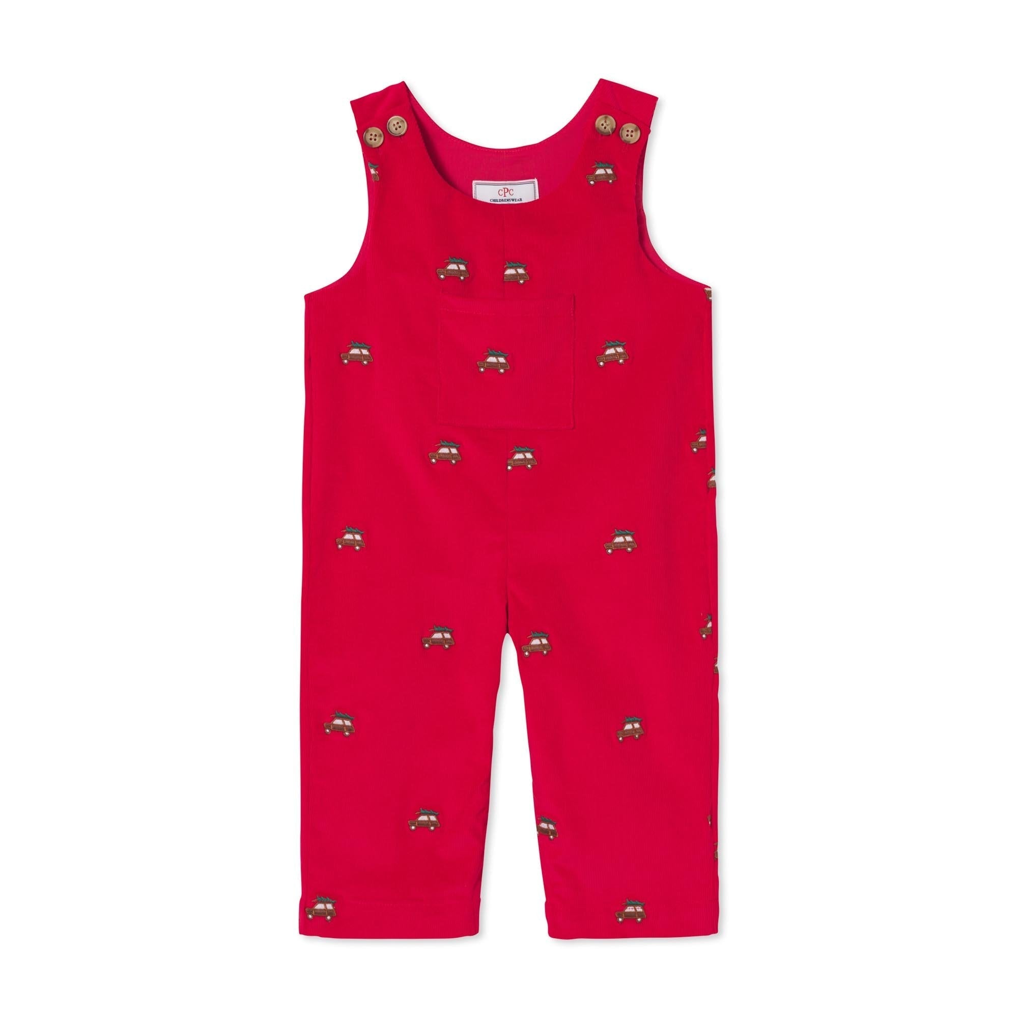 Crimson with Woody Embroidered / 0-3M