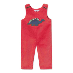 More Image, Classic and Preppy Tucker Longall Dinosaur Patch Pocket 19W Corduroy, Baked Apple-Baby Rompers-Baked Apple-0-3M-CPC - Classic Prep Childrenswear