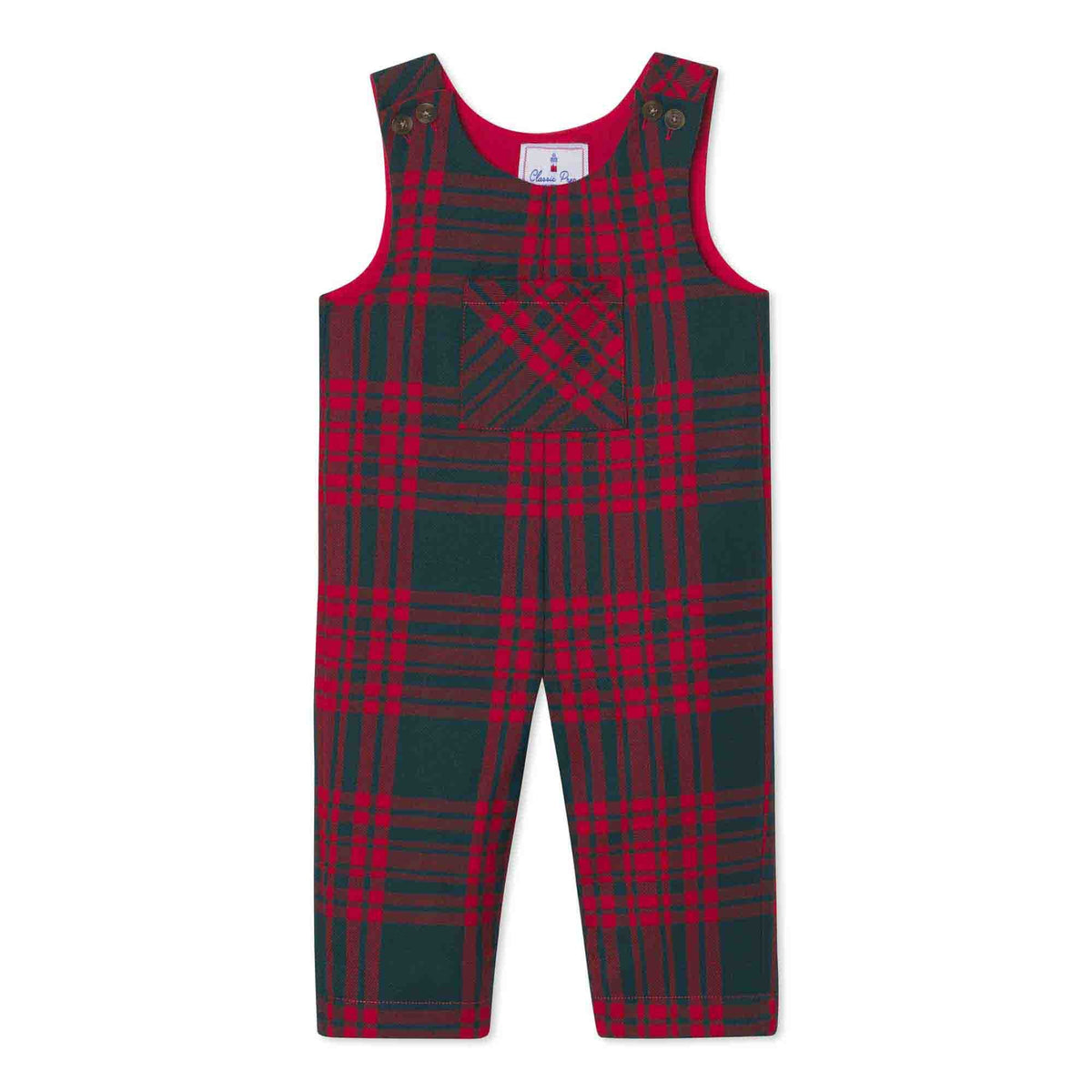 Classic and Preppy Tucker Longall, Hunter Tartan-Baby Rompers-Hunter Tartan-0-3M-CPC - Classic Prep Childrenswear