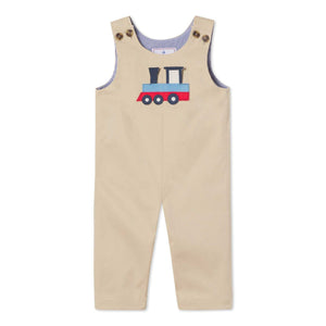 More Image, Classic and Preppy Tucker Longall Train Patch Pocket, Pebble-Baby Rompers-Pebble-0-3M-CPC - Classic Prep Childrenswear