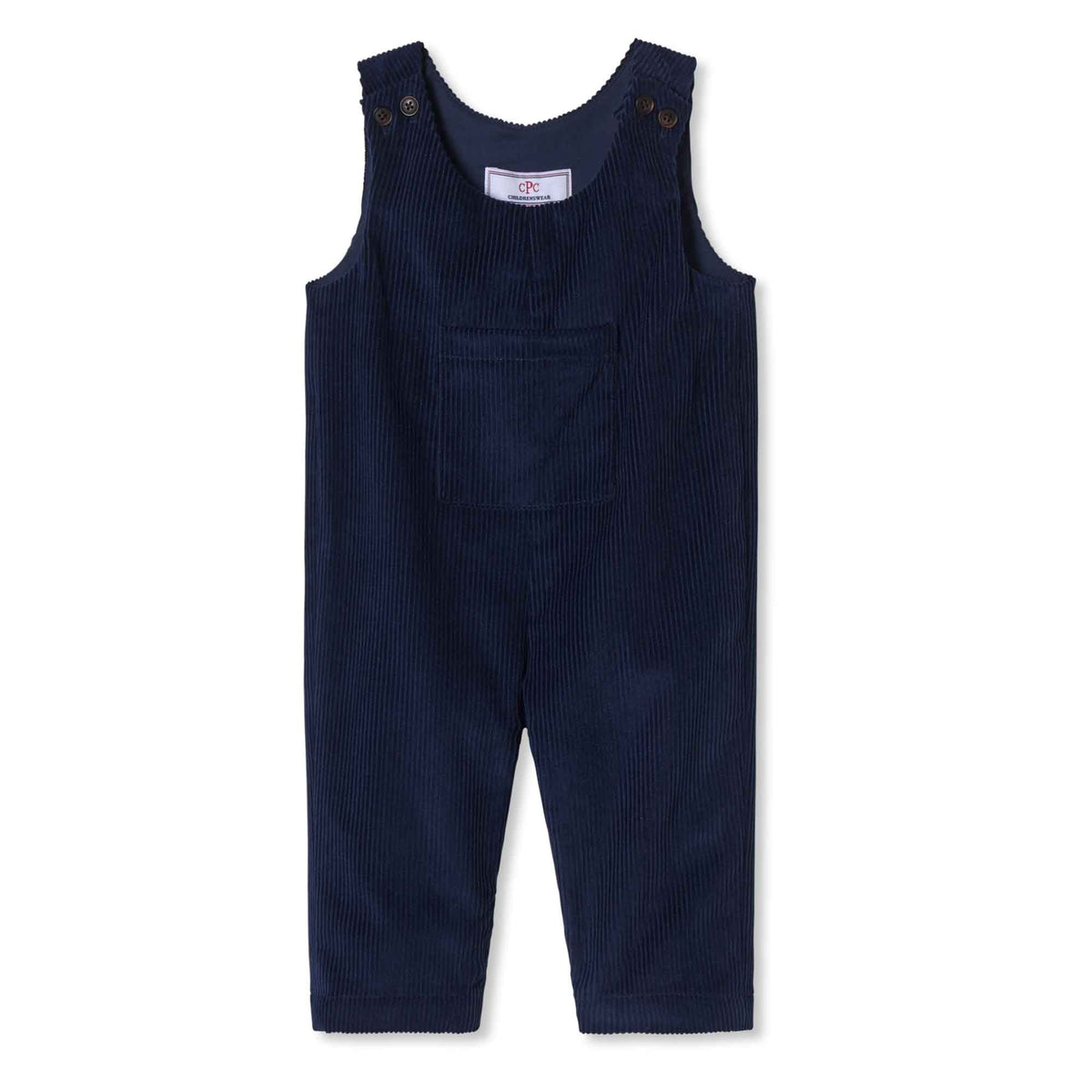 Classic and Preppy Tucker Stretch Cord Longall, Medieval Blue-Baby Rompers-Medieval Blue-3-6M-CPC - Classic Prep Childrenswear