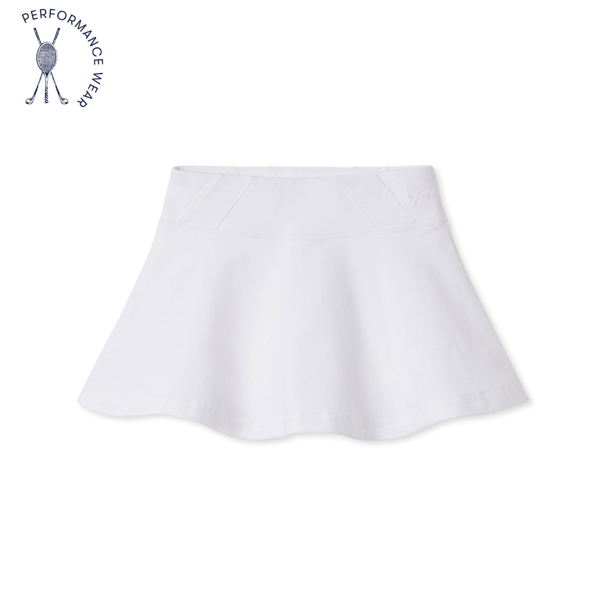 Classic and Preppy Tylee Tennis Performance Chevron Skort, Bright White-Bottoms-Bright White-2T-CPC - Classic Prep Childrenswear