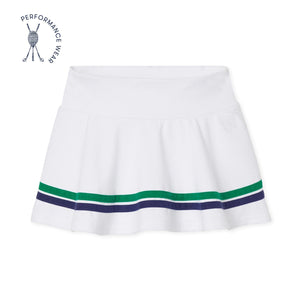 More Image, Classic and Preppy Updated Tinsley Tennis Performance Skort, Bright White-Bottoms-Bright White-2T-CPC - Classic Prep Childrenswear