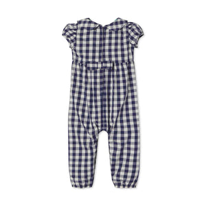 More Image, Classic and Preppy Wells Bubble, Midnight Gingham Taffeta-Baby Rompers-CPC - Classic Prep Childrenswear