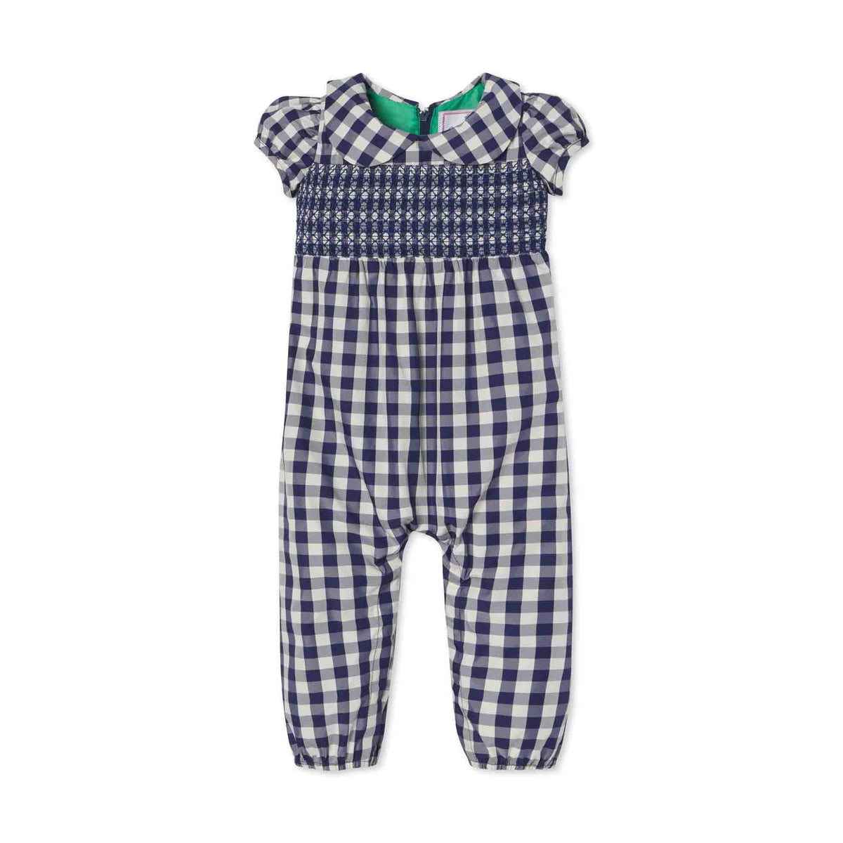 Classic and Preppy Wells Bubble, Midnight Gingham Taffeta-Baby Rompers-Midnight Gingham-0-3M-CPC - Classic Prep Childrenswear