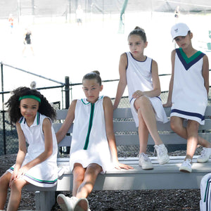 More Image, Classic and Preppy Women's Tennyson Tennis Performance - Dress, Bright White-Dresses, Jumpsuits and Rompers-CPC - Classic Prep Childrenswear