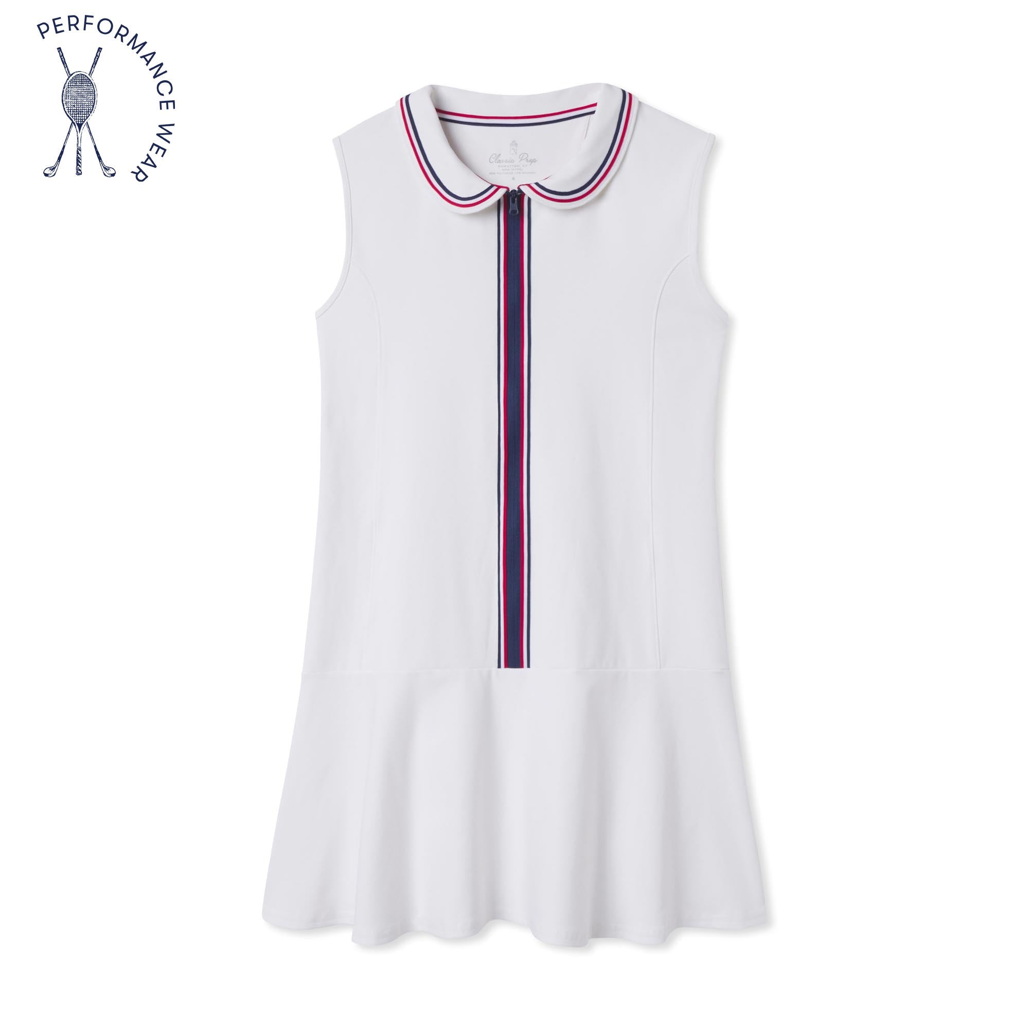 Classic and Preppy Women's Vivian Tennis Performance Americana Dress, Bright White-Dresses, Jumpsuits and Rompers-Bright White-Womens XS (0-2)-CPC - Classic Prep Childrenswear