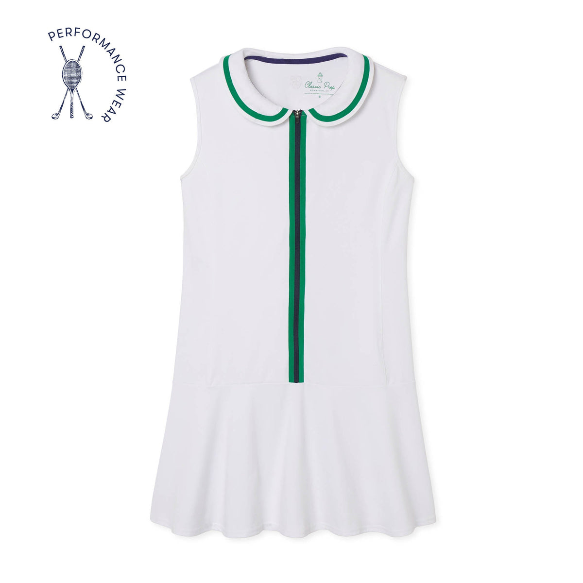 Classic and Preppy Women&#39;s Vivian Tennis Performance Dress, Bright White-Dresses, Jumpsuits and Rompers-Bright White-Womens XS (0-2)-CPC - Classic Prep Childrenswear