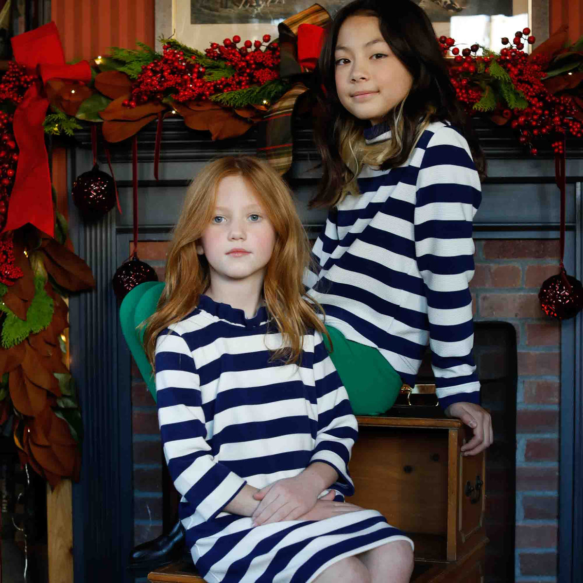 Classic and Preppy Wren Ottoman Pullover, Tahoe Stripe-Shirts and Tops-CPC - Classic Prep Childrenswear